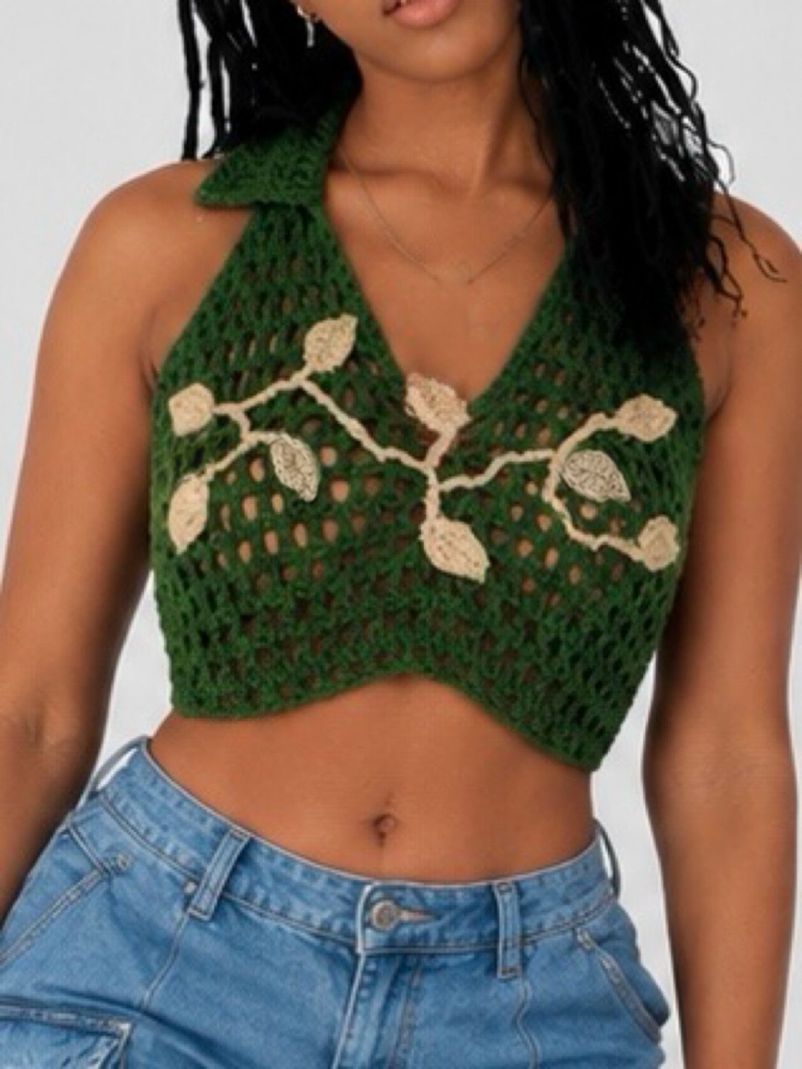 Top Crochet Feuillage